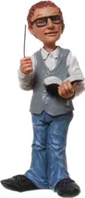 Produktbild von Lustige Dekofigur Lehrer aus Polyresin, Serie Funny Beruf, 16x6,5 cm
