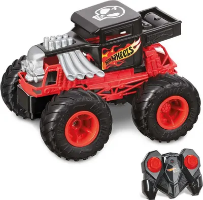 Produktbild von Hot Wheels Radio Control Monster Truck Bone Shaker Ferngesteuertes Auto Rot  Rot One Size