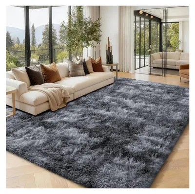 Immagine prodotto di Tappeto - Pelo lungo - 120 x 160 cm - Grigio scuro