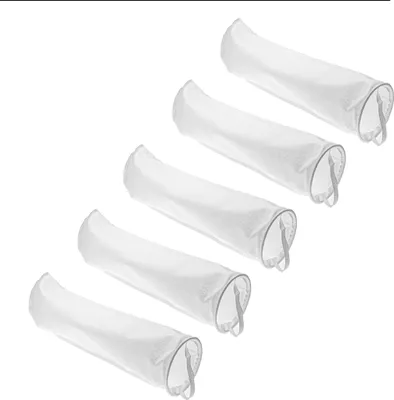 Produktbild von vhbw 5x Universal Filtersocke für Aquarien, Pools, Skimmer - Filterbeutel, Polypropylen, 18 x 81 cm, 100 Mikrometer Weiß