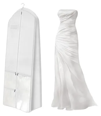 Produktbild von Kleidersack Brautkleiderhülle Kleiderschutzhülle - 180 x 60 x 25 cm - Weiß - Für Reisen und Lagerung