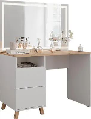 Obrázek produktu pro Toaletní stolek Vicco Karen Bílá/Artisan 110 cm se zrcadlem LED, Model 56532