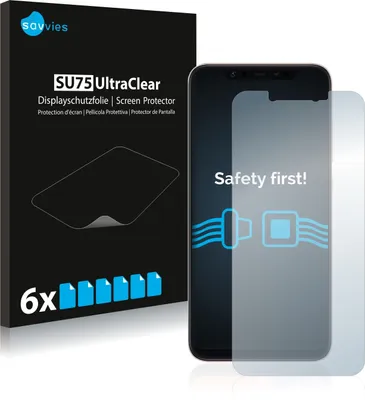 Produktbild von 6x Für Xiaomi Mi 8 / Mi 8 Pro Schutzfolie Savvies Displayschutz Display Schutz Folie Klar Transparent