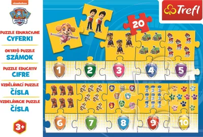Image de TREFL Puzzle éducatif chiffres Paw Patrol 20 pièces