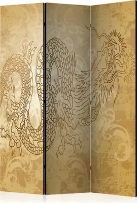 Obrázok produktu pre Orient obojstranný paraván 135x172 cm 3-dielny béžový
