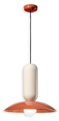 Produktbild von Vintage Deco Pau Keramik Orange und Creme 1 Licht E27