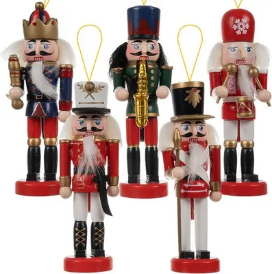 Obrázok produktu pre Ruhhy Drevený vojačik luskáčik 13 cm, 5 ks