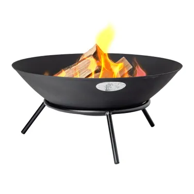 Produktbild von Harbour Housewares Feuerstelle aus Stahl für den Außenbereich, Gartenheizung, Feuerschale – 56 cm