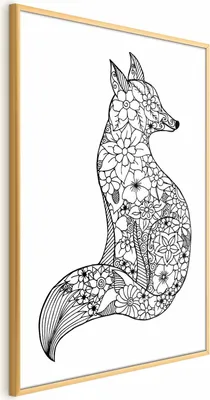 Produktbild von Posterpapier Poster - Fox in Flowers 40x60 cm Tiere n-A-0783-ao-a