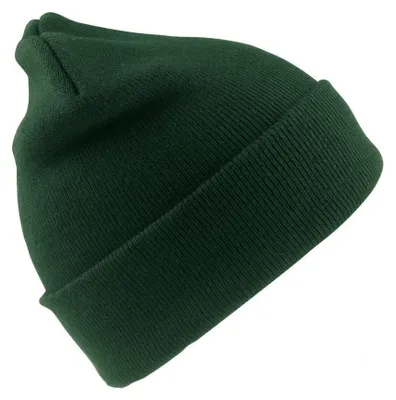 Image de Bonnet d'hiver / bonnet de ski / bonnet thermique / bonnet tricoté FK671 (taille unique) (vert bouteille)