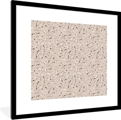 Produktbild von MuchoWow® Gerahmtes Poster Sommer - Punkte - Rosa 40x40 cm - Poster mit Schwarzem Bilderrahmen Wandposter Rahmen Foto Bilder - Poster - Plakat im Rahmen