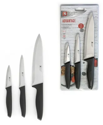 Küchenmesser-Set, 3-teilig, rostfreier Stahl, spülmaschinengeeignet