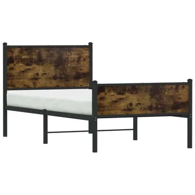 Produktbild von "2026 Promotion" Metallbett ohne Matratze - Räuchereiche - 80x200 cm - Polsterbett CC23290