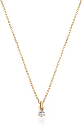 Produktbild von Funkelndes Feuer 18 Karat (750) Gold Damen - Diamant Anhänger mit Kette Brillant-Schliff 0.05 Karat H - SI2 - 46cm; TRS3473318KY