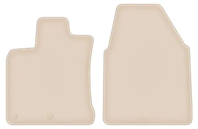 Produktbild von Velours-Fußmatten Vorne für Nissan Qashqai I J10 2006-2013 (Crossover) – 2-tlg, Beige, passgenau – Wielganizator FORTUNA