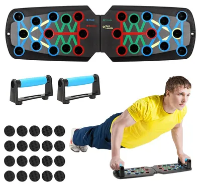 Obrázek produktu pro Push Up Board – deska na kliky – skládací, multifunkční, unisex, posilování doma – A
