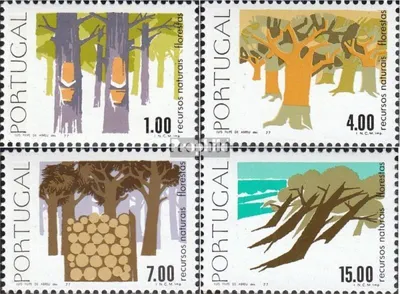 Produktbild von Briefmarken Portugal 1977 Mi 1353-1356 (kompl.Ausg.) postfrisch Waldwirtschaft