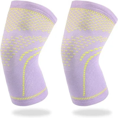 Produktbild von Kniebraces, 2er-Satz, Kompressionskniebraces für Männer und Frauen, Kompressionskniebraces, Ligamentschutzkniebraces, für Basketball, Volleyball, Laufen, rechtes und linkes Bein