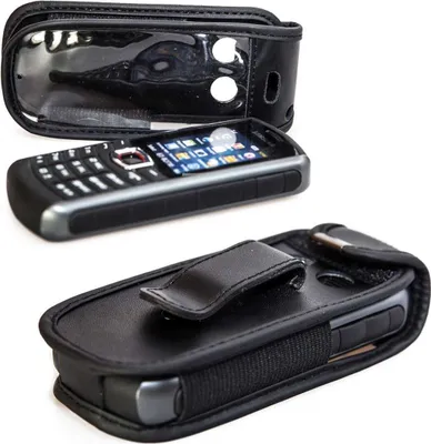 Immagine prodotto di caseroxx custodia in pelle con clip da cintura compatibile con Samsung B2710 in vera pelle, custodia con clip da cintura e finestra di visualizzazione