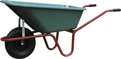 Produktbild von CAPITO Gartenschubkarre GARTEN 100 Liter PP, grüne Tiefmulde, Lufträder mit Rillenprofil und Kunststofffelgen inkl. Kuns