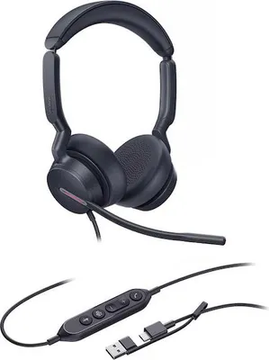 Produktbild von UH44 Dual (schwarz, UC-Variante, USB-C- und USB-A-Anschluss, Busylight)