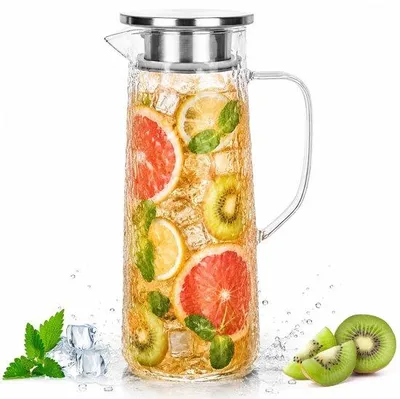 Productafbeelding van Glazen Karaf van Borosilicaatglas met Deksel, 1,5 Liter