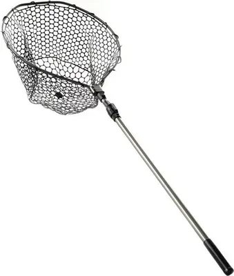 Produktbild von Mostal Forellenkescher 1.40m / 60 x 46cm Gumminetz Teleskopierbar Kescher