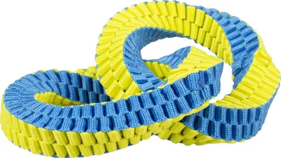 Immagine prodotto di Gioco per cani Duvo+ in nylon a doppio cerchio blu/giallo