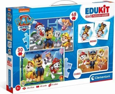 Immagine prodotto di Clementoni Paw Patrol Set attività prescolari 4 in 1, puzzle, cubo, memo, Italy