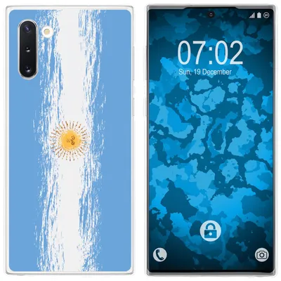 Produktbild von PhoneNatic Case kompatibel mit Samsung Galaxy Note 10 Silikon-Hülle WM Argentinien M1