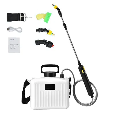 Produktbild von Elektrický ramenový zahradní zavlažovač, zahradní rostliny, zavlažovací zařízení, zavlažovač květin, teleskopická tyč, nastavitelná délka, multifunkční zemědělské nářadí