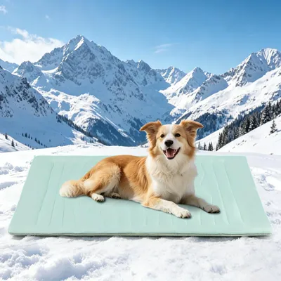 Image de Tapis de refroidissement et tapis chauffant pour animaux de compagnie, 2 en 1, pour chiens et chats, tapis en gel réversible pour cage