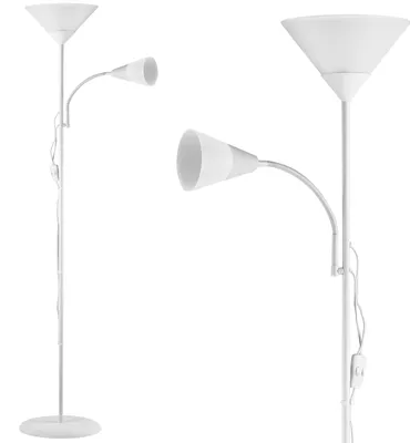 Produktbild von MONZANA® Stehlampe 175cm Weiß Verstellbar E27 Stehleuchte Standleuchte Lampe Deckenfluter Fluter Deckenstrahler Leselampe