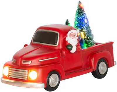 Productafbeelding van Decoratie MagicHome Kerst, kerstauto met kerstman, LED, 3xAA, binnen
