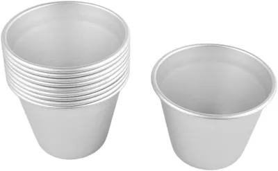 Produktbild von Puddingformen aus Aluminium, Backförmchen und Kuchenformen, antihaftbeschichtet, 10 Stück