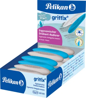 Produktbild von Pelikan griffix Dreikant-Radierer im Display 20 Radierer