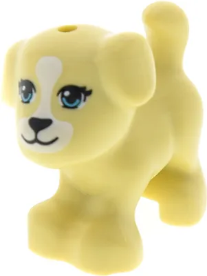 Produktbild von 1x Lego Tier Hund Friends beige stehend Augen blau Welpe 41025 6035467 93088pb03