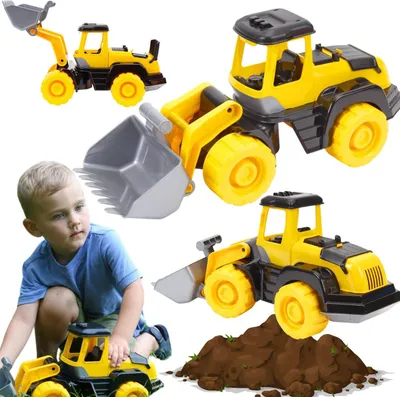 Zdjęcie produktu dla Traktor Pojazd Kolorowy Duże Mocne Koła Solidna Konstrukcja Budowa 6887