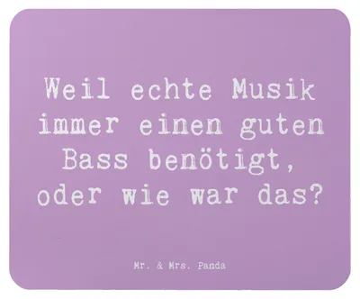 Produktbild von Mr. & Mrs. Panda Mauspad Spruch Schlagzeug Basswunder - Lavendeltraum - Geschenk, Mouse Pad, Spielen lernen, Musik, Schlagzeuger, computer, Band, Mousepad, mousematte