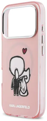 Obrázek produktu pro Pouzdro Karl Lagerfeld Karl & Choupette Back MagSafe pro iPhone 17 Pro Max - růžové