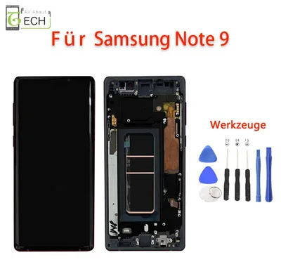 Produktbild von LCD für Samsung Galaxy Note 9 N960F Full OLED Display mit Rahmen Bildschirm