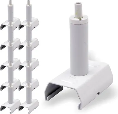 Produktbild von 10x Drahtseilhalter / Gripper 15, mit Clip für STUCCHI und EUTRAC Onetrack 3-Phasen-Stromschienen | weiß