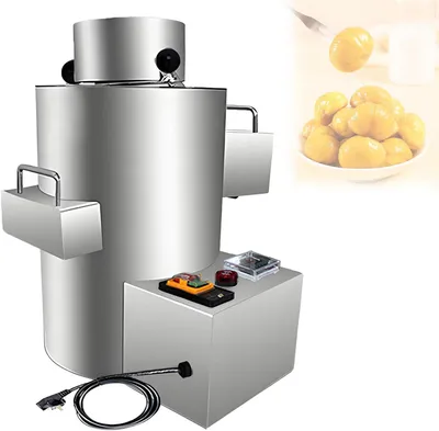 Productafbeelding van Automatische Kastanje Schiller - Keukenmachine Schillen - Snel Kastanjes Bereiden - Hoge Capaciteit 100kg/u - 550W Vermogen - Zilver
