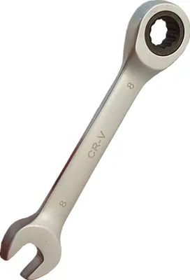 Produktbild von KURZE Ringmaul Ratschenschlüssel SW 8mm CRV feinverzahnt Ringmaulschlüssel Bohrfux