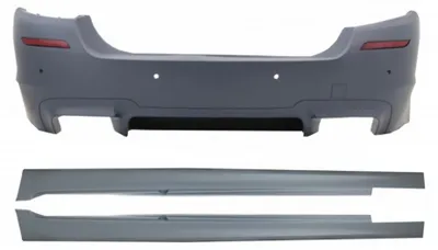 Obrázek produktu pro Zadní nárazník pro BMW řady 5 F10 (2011–2017) s bočními prahy a difuzorem ve stylu M5.