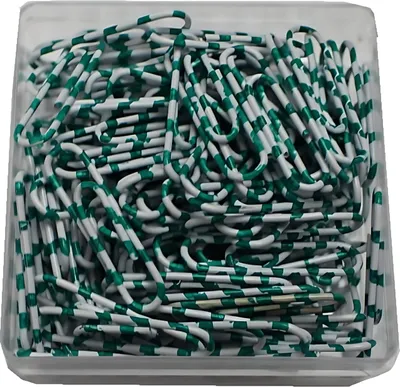 Produktbild von Alco Briefklammer ZEBRA Metall 28mm weiß-mint 300 Stück