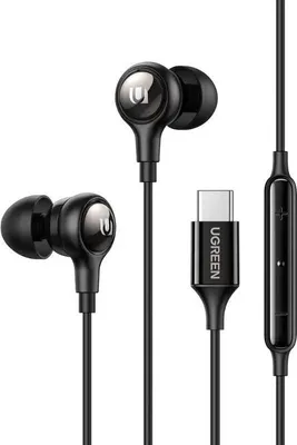 Obrázek produktu pro Sluchátka Ugreen intraaurikulární, tlačítková, pro smartphone, mikrofon na kabelu, připojení přes USB Type-C