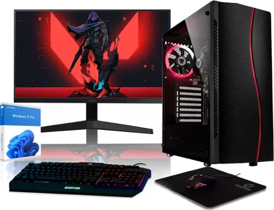 Produktbild von BEASTCOM Q3 Essential Gaming, Komplett Set PC, AMD Ryzen 5 4X 4,20GHz 8 Threads, 4K Vega 11 Kern Grafik, 16GB RAM, 1TB SSD, Monitor LED 24", Tastatur, Maus, Mauspad, WiFi, Windows 11 Pro