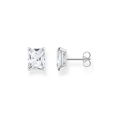 Produktbild von THOMAS SABO Ohrstecker "Weisser Stein" Silber H2201-051-14