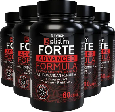Produktbild von Delislim Forte - 300 Kapseln (5 x 60 Kapseln) - 5er Pack